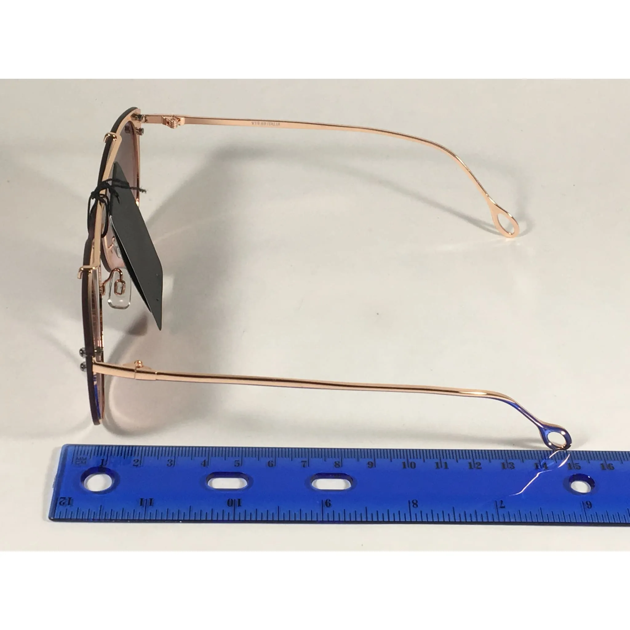 Versace 19V69 Italia Elisa Round Sunglasses Rose Gold Metal Brown Gradient Lens