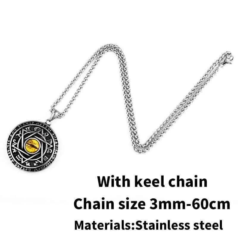 Viking david of star necklace pendant for Men Stainless Steel Chain heavy rune nordic den skandinaviske Jewelry