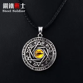 Viking david of star necklace pendant for Men Stainless Steel Chain heavy rune nordic den skandinaviske Jewelry