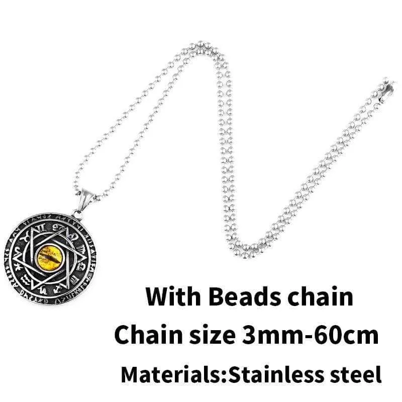 Viking david of star necklace pendant for Men Stainless Steel Chain heavy rune nordic den skandinaviske Jewelry