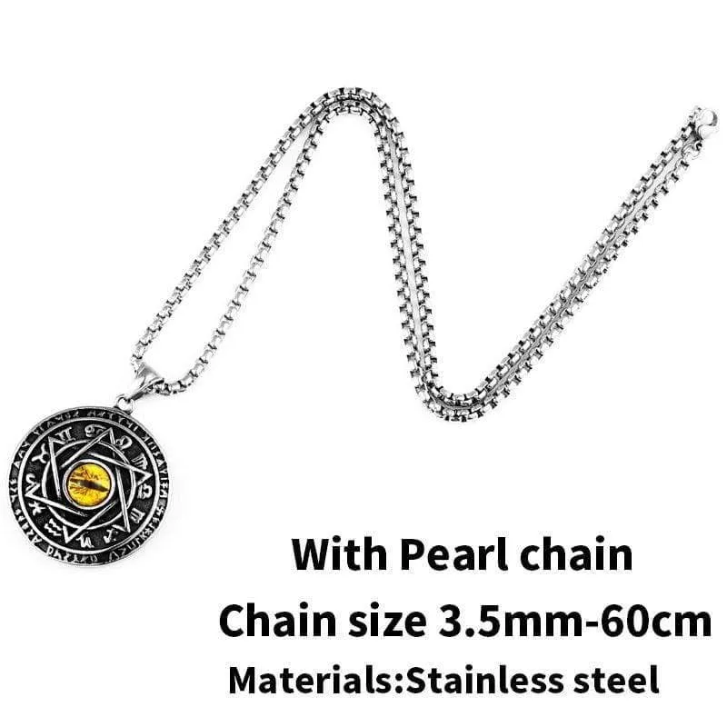 Viking david of star necklace pendant for Men Stainless Steel Chain heavy rune nordic den skandinaviske Jewelry