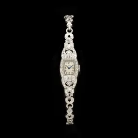 Vintage Diamond Platinum Hamilton Ladies Watch