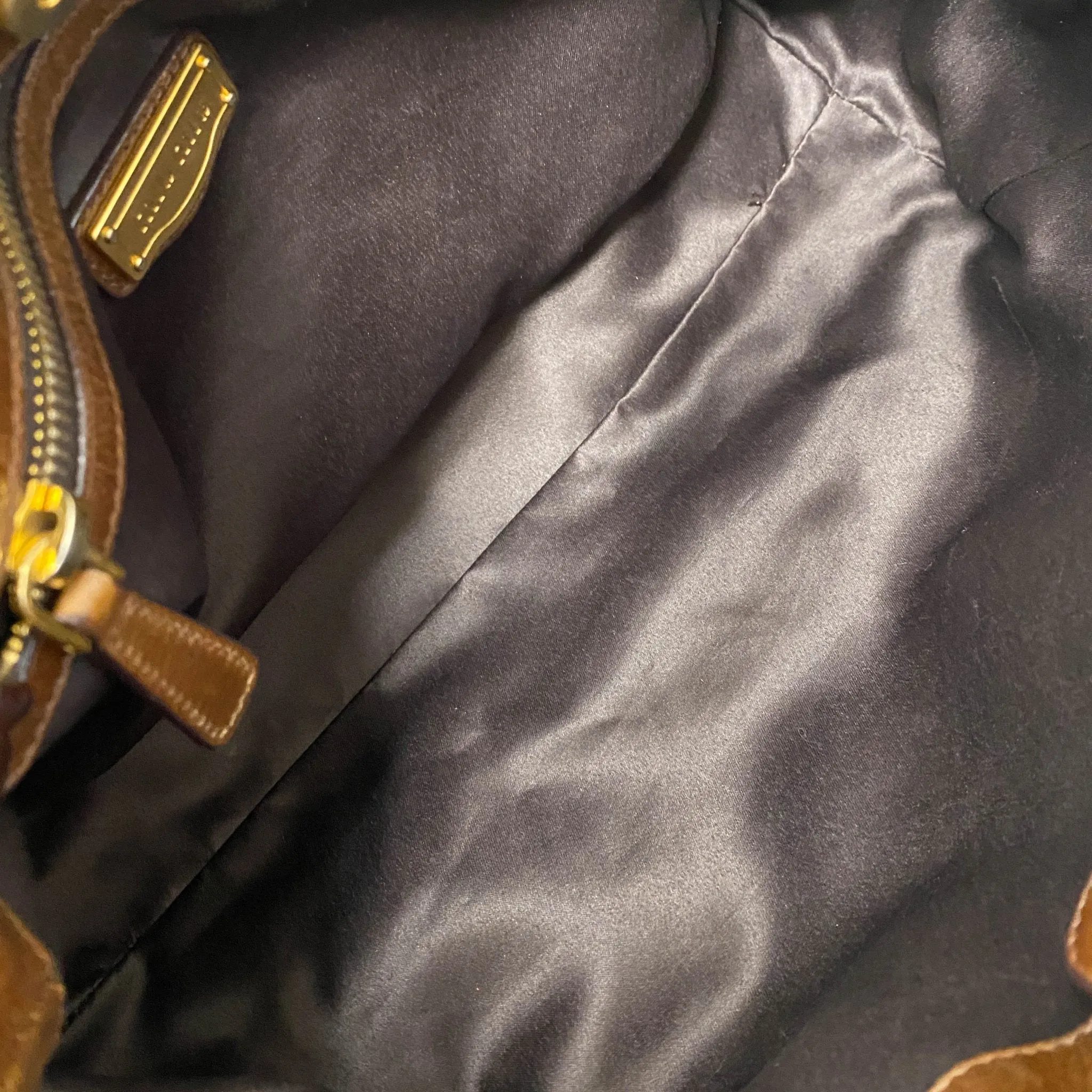 Vitello Bauletto Brown Leather Handbag