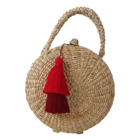 Water Hyacinth Tassel Clutch