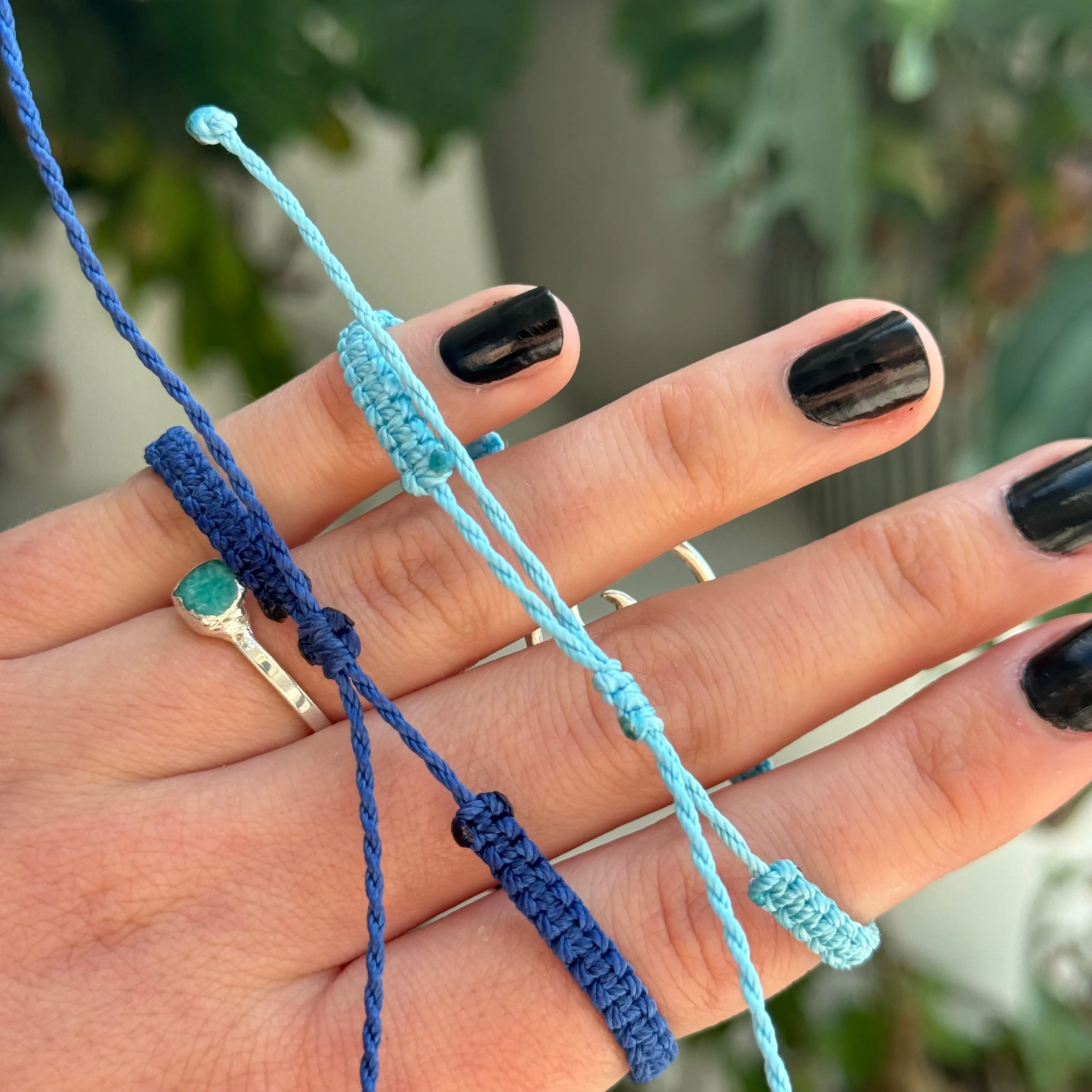 Wave charm bracelets