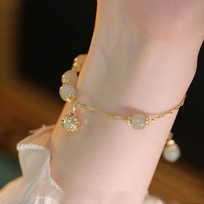 Women's Ancient Style And National Trend Natural Hetian Jade Bracelet