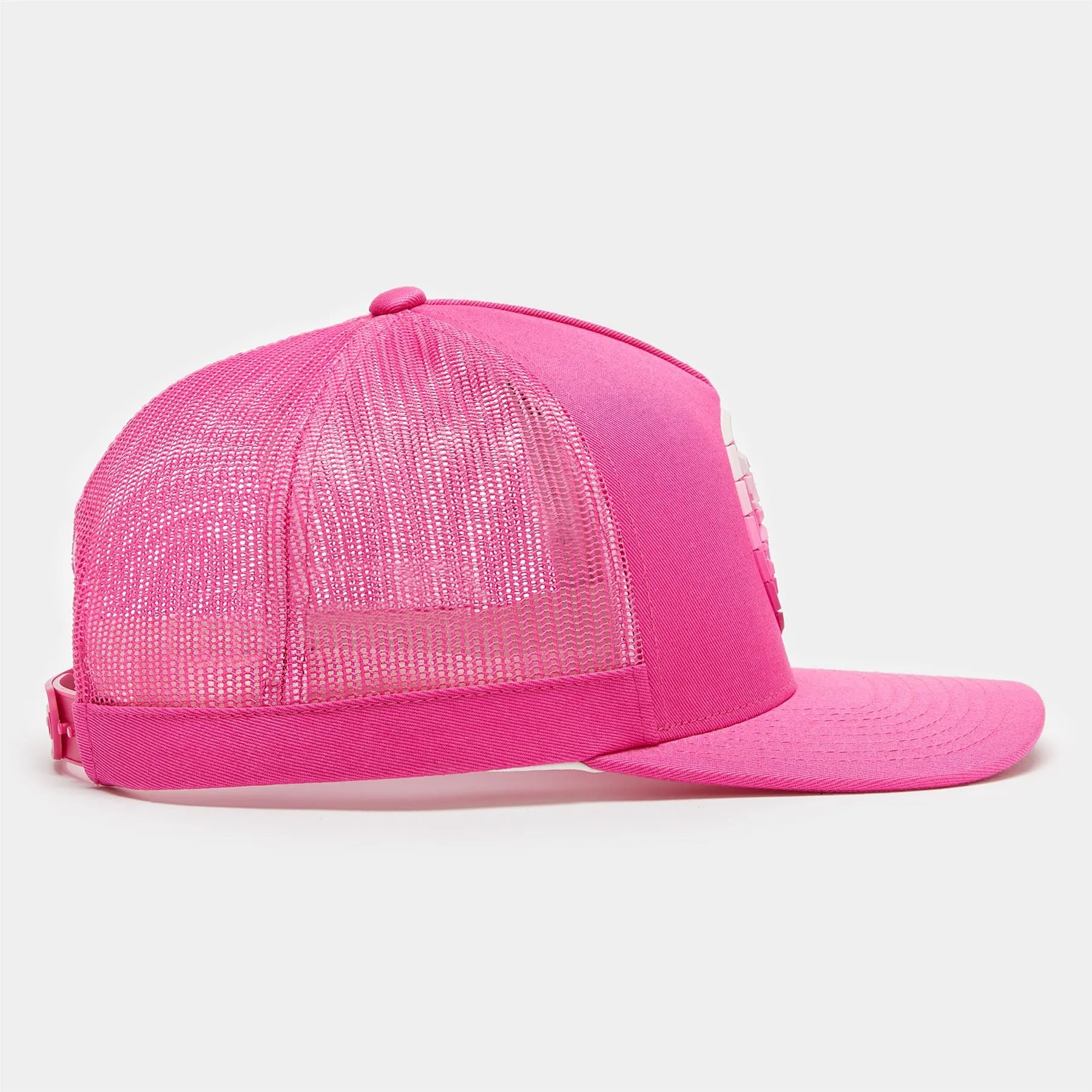Womens Circle G'S Ombre Interlock Knit Trucker Hat Day Glo Pink - AW23