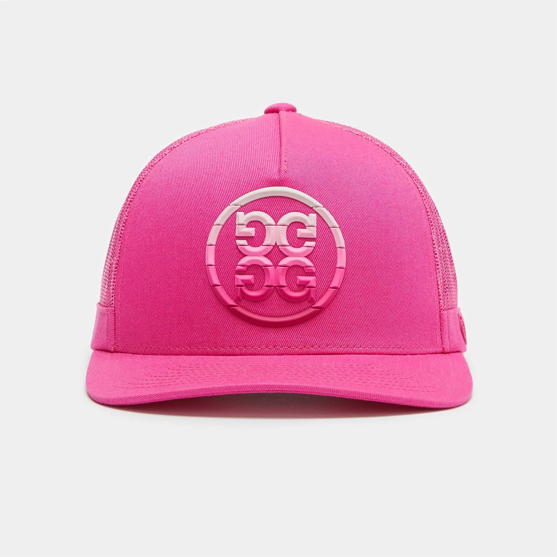 Womens Circle G'S Ombre Interlock Knit Trucker Hat Day Glo Pink - AW23