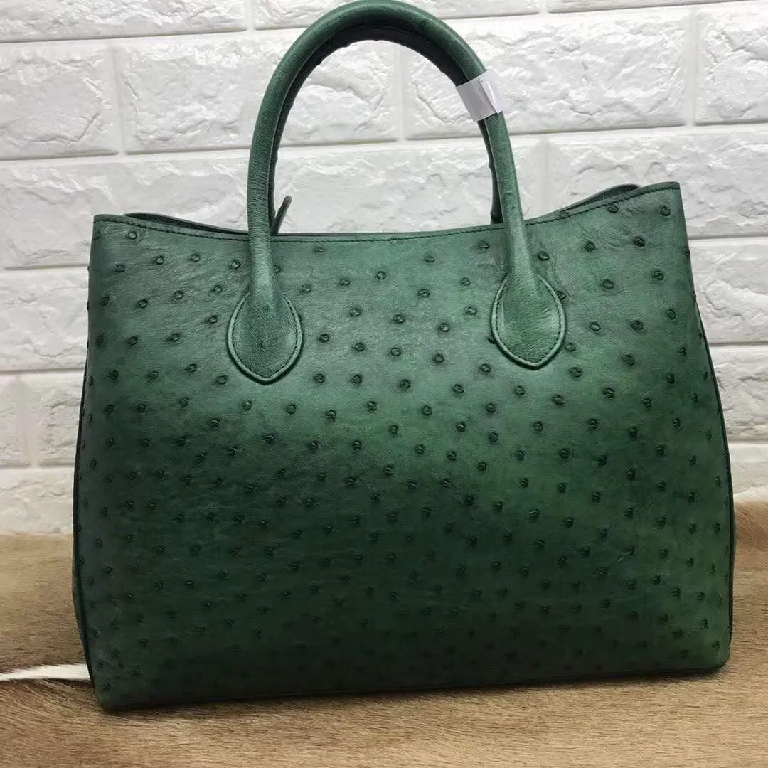 Women's Ostrich Leather Tote bags 35cm