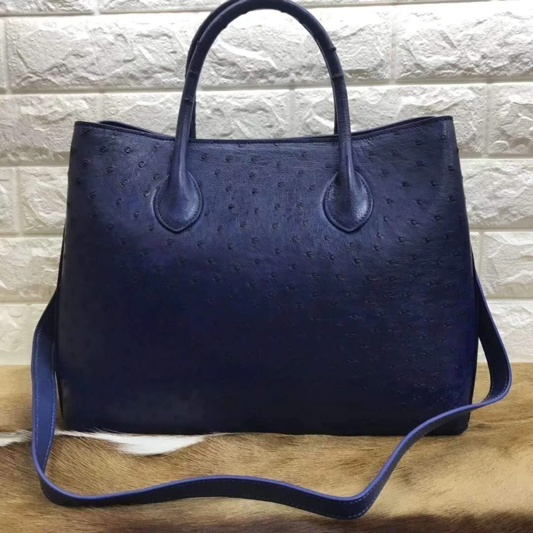 Women's Ostrich Leather Tote bags 35cm