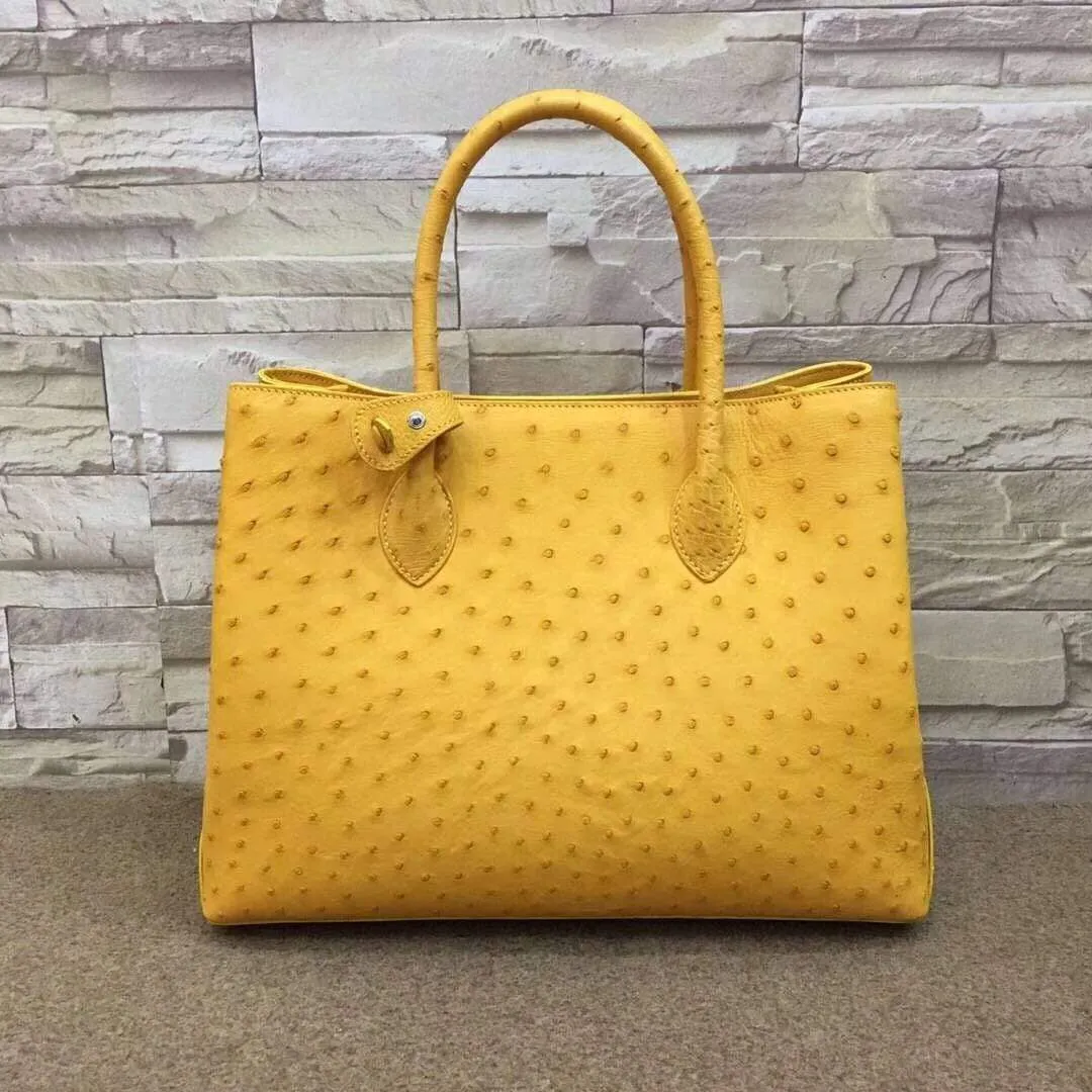 Women's Ostrich Leather Tote bags 35cm