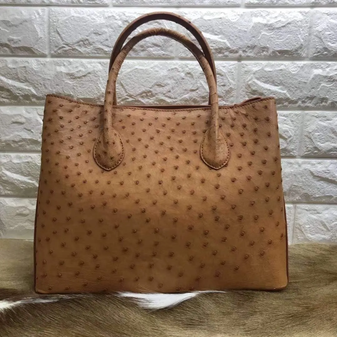 Women's Ostrich Leather Tote bags 35cm