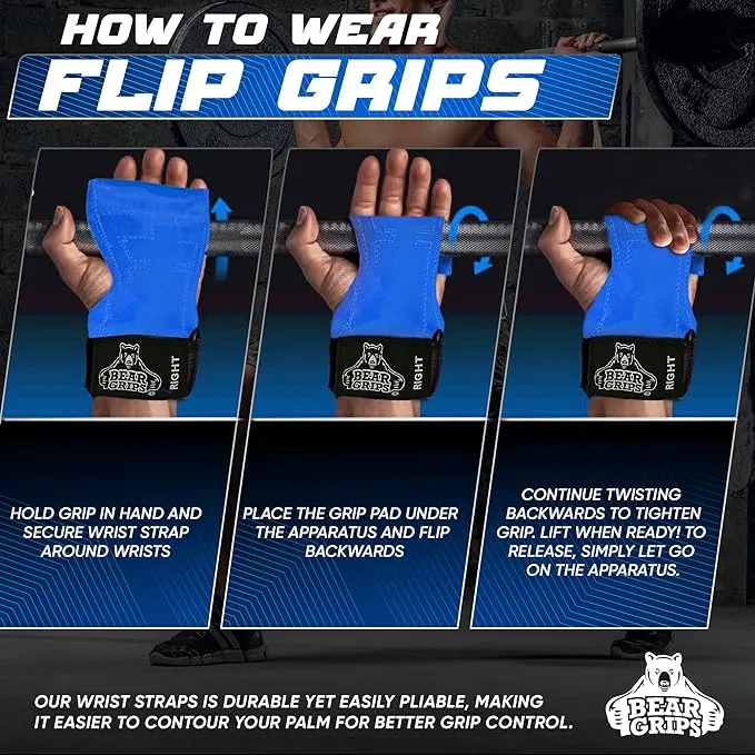 Workout Grips With Wrist Straps