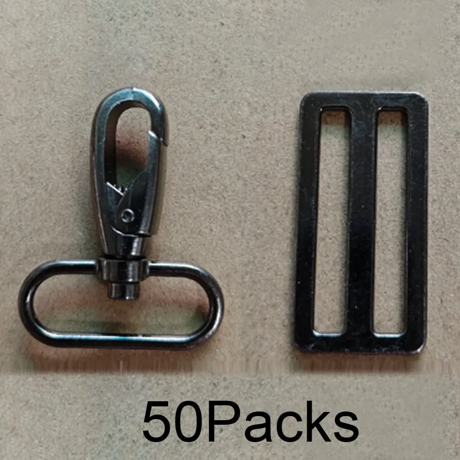 ZINZ zinc alloy hook and buckle adjustment buckle set is suitable for shoulder straps, bag straps, etc.