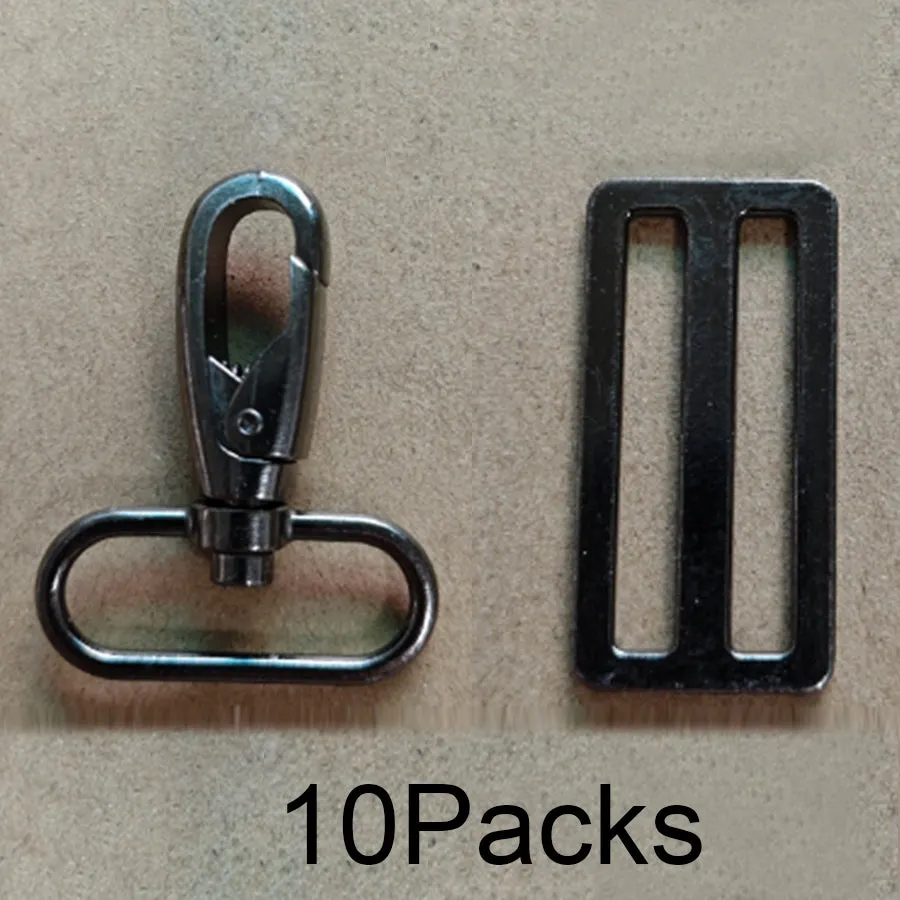 ZINZ zinc alloy hook and buckle adjustment buckle set is suitable for shoulder straps, bag straps, etc.