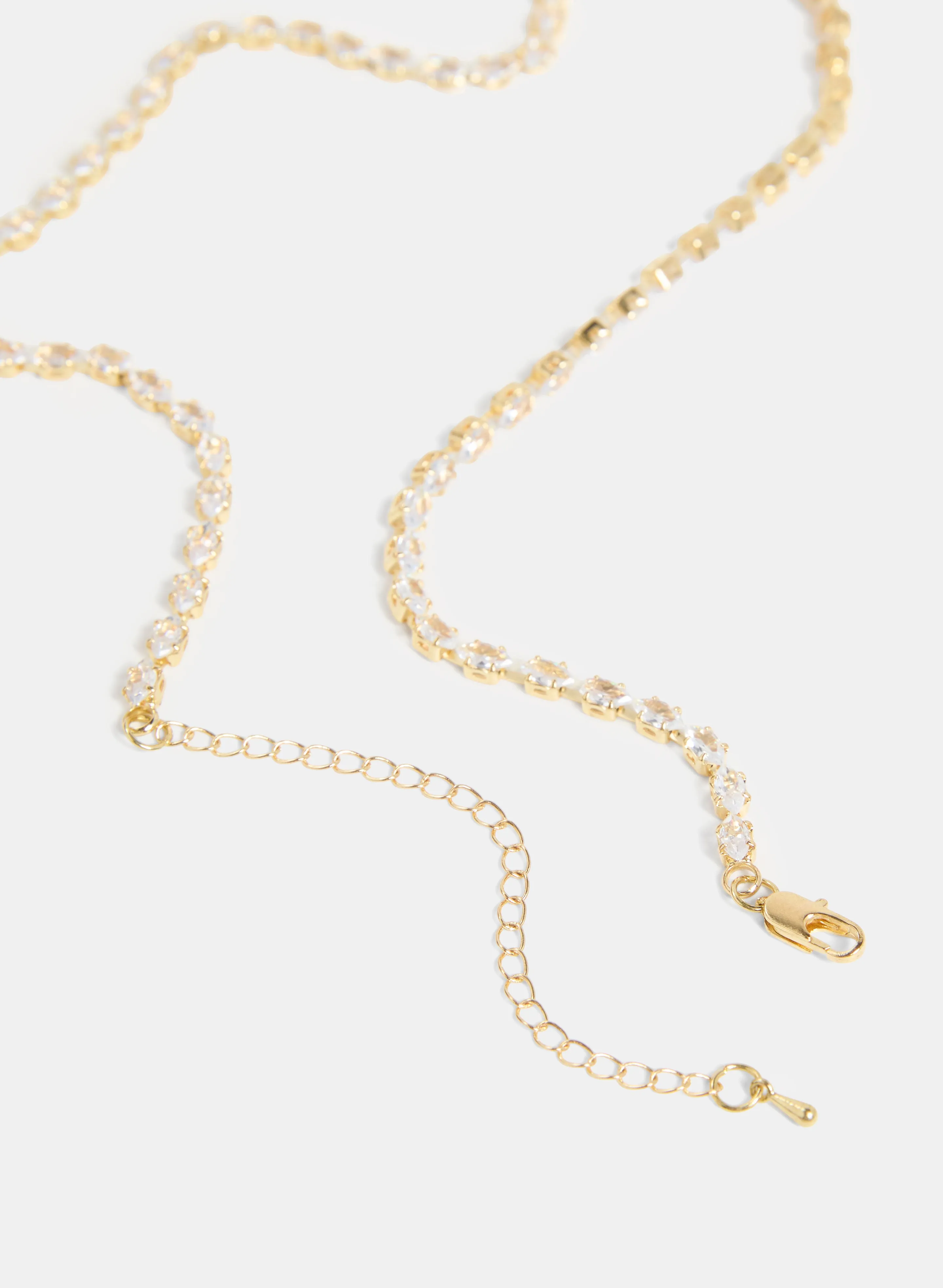 Zirconia Chain Pearl Pendant Necklaces